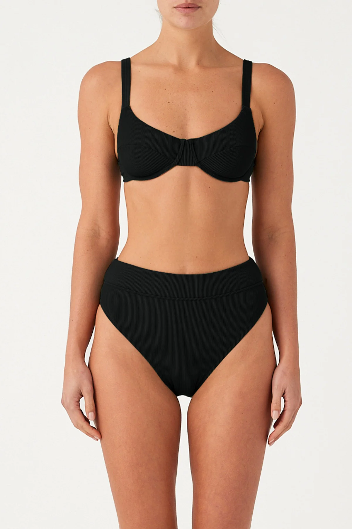 Signature Stripe Adjustable Hook Bra Cup - Black - Image 4