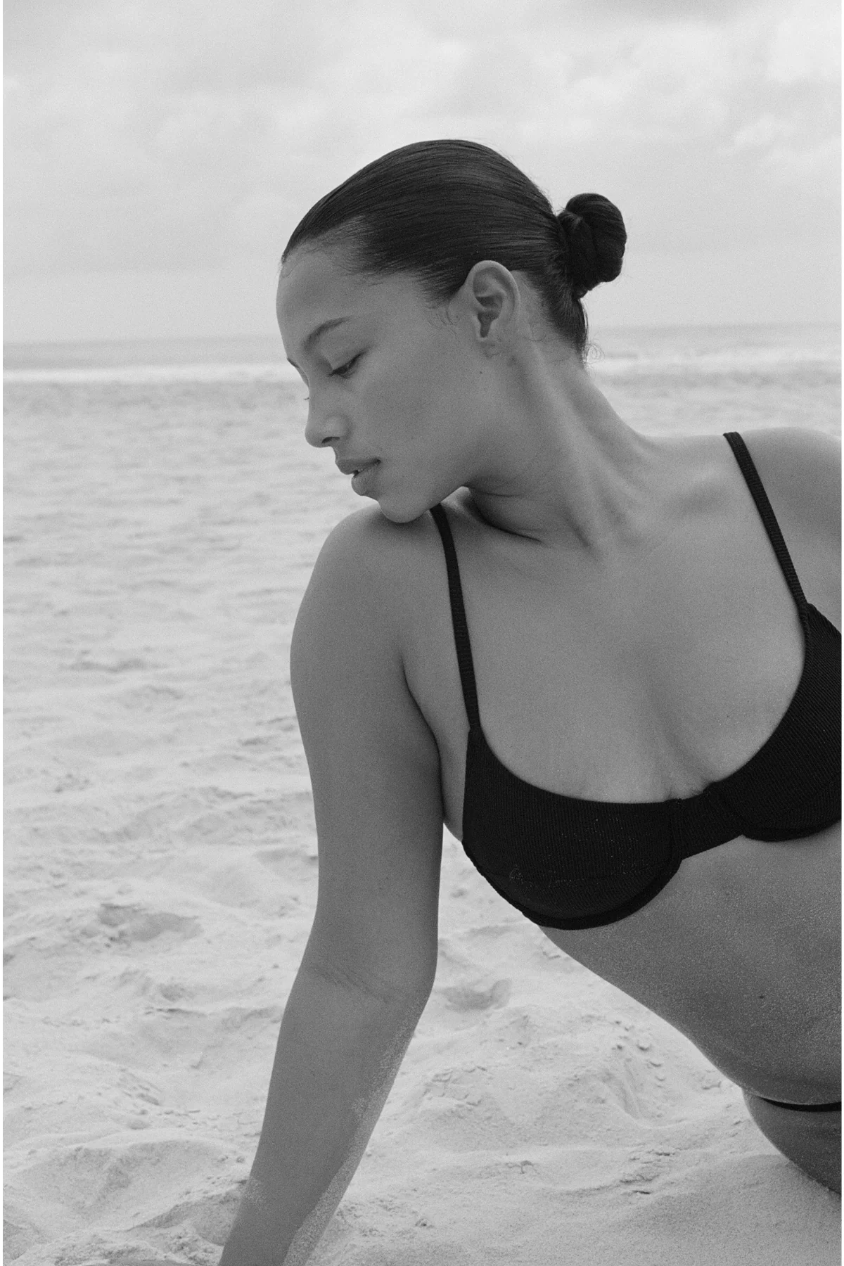 Signature Stripe Balconette Bra Cup Top - Black - Image 11