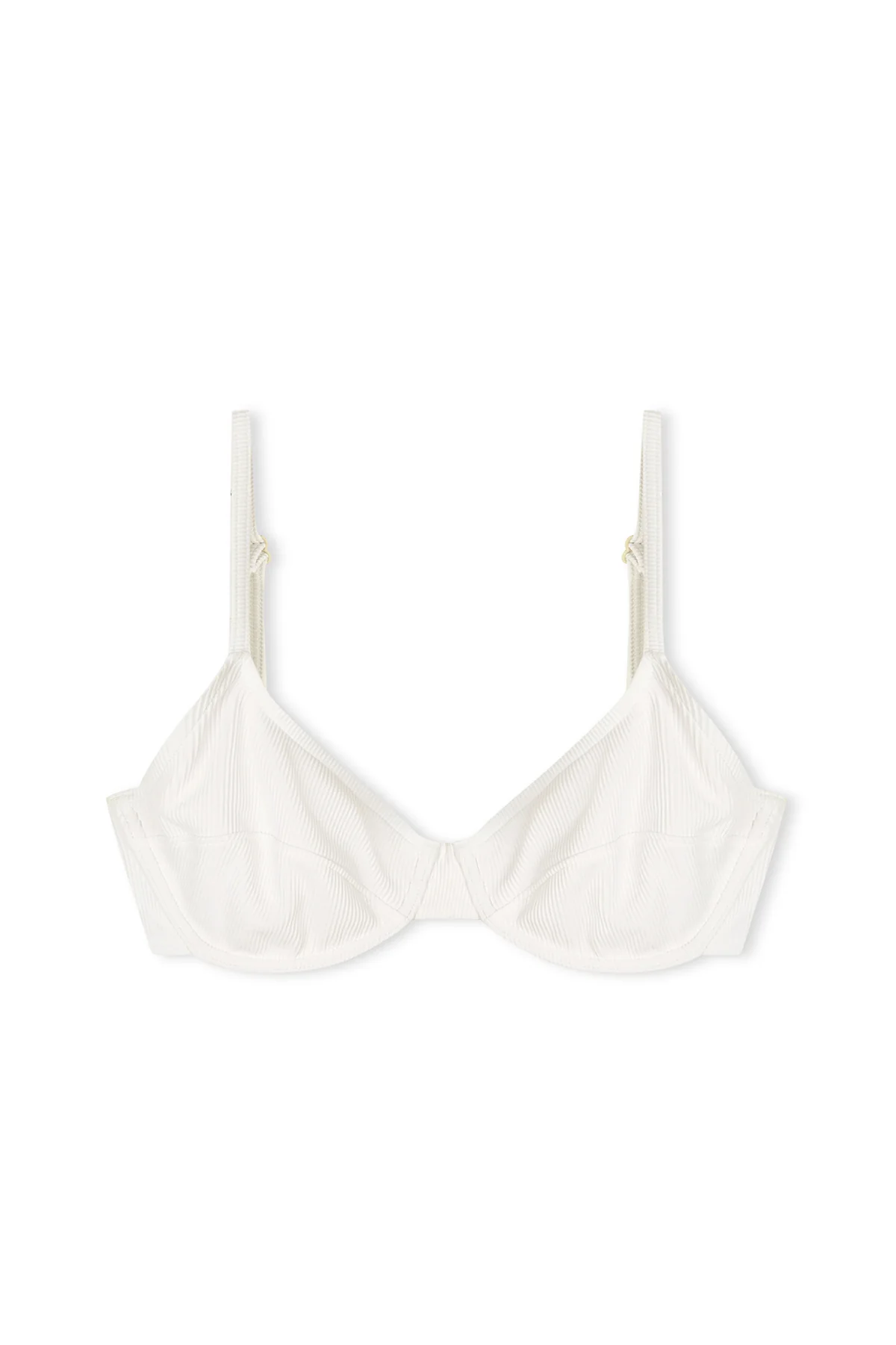 Signature Stripe Balconette Bra Cup Top - White - Image 5