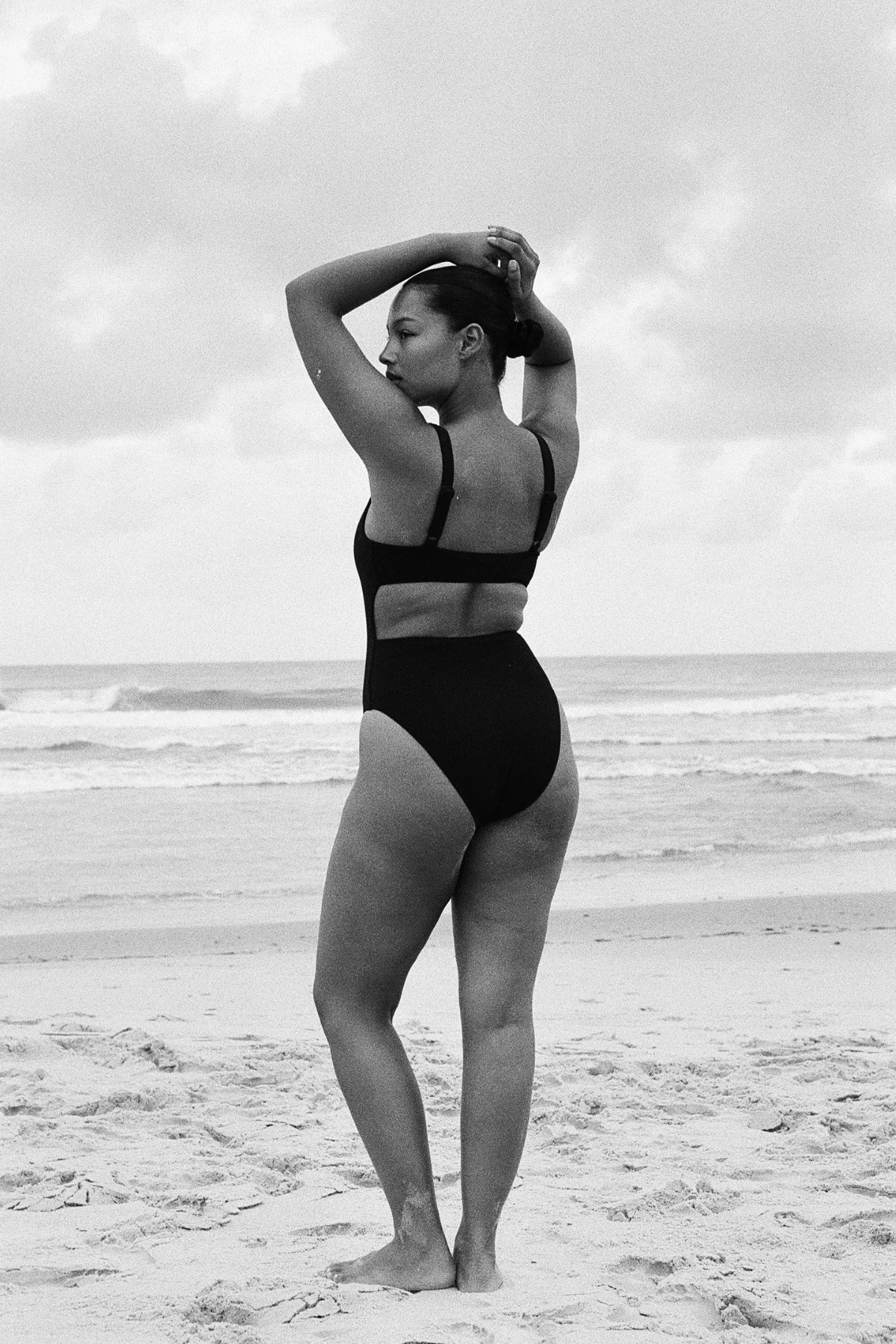 Signature Stripe Bikini One Piece - Black - Image 8