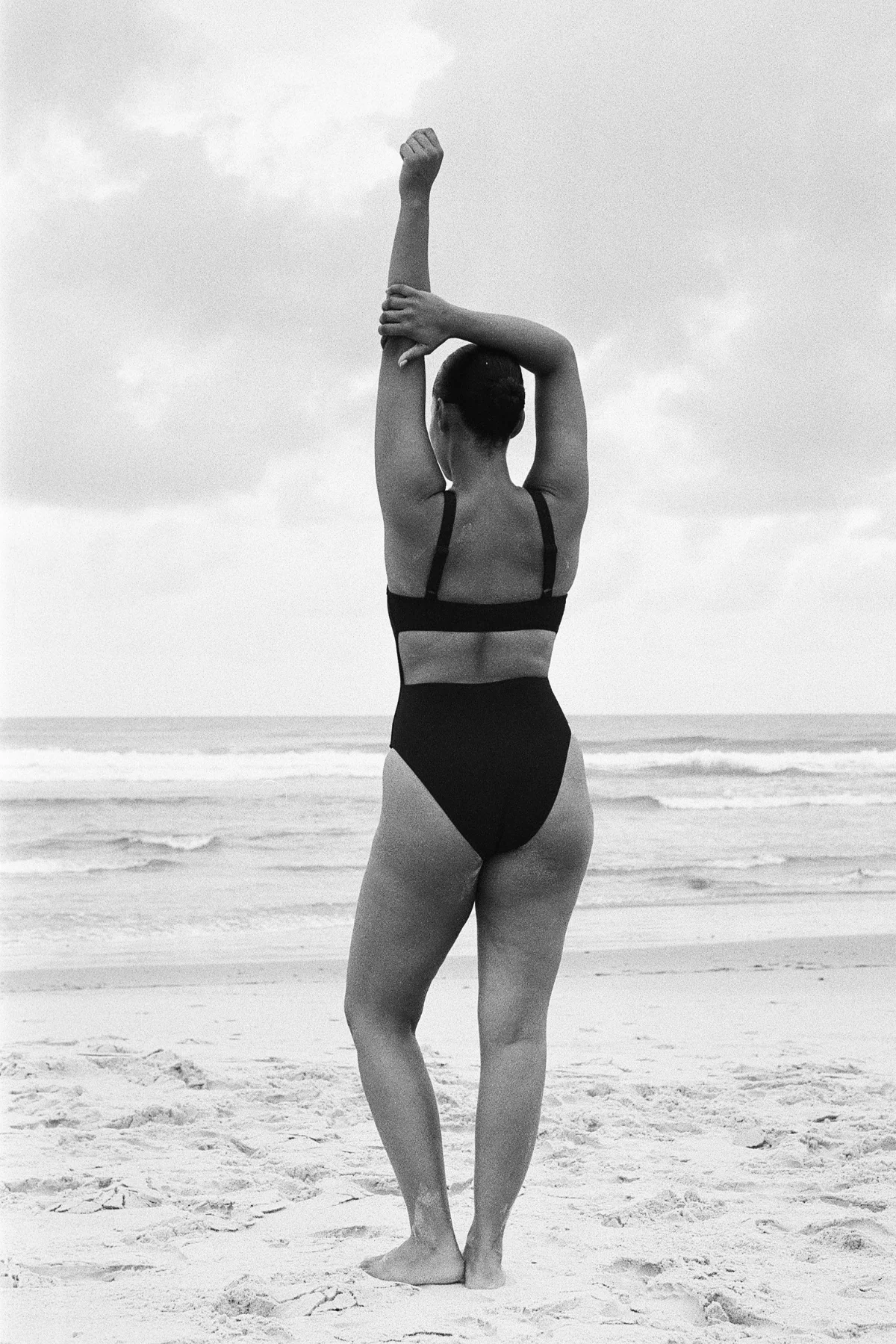 Signature Stripe Bikini One Piece - Black - Image 9