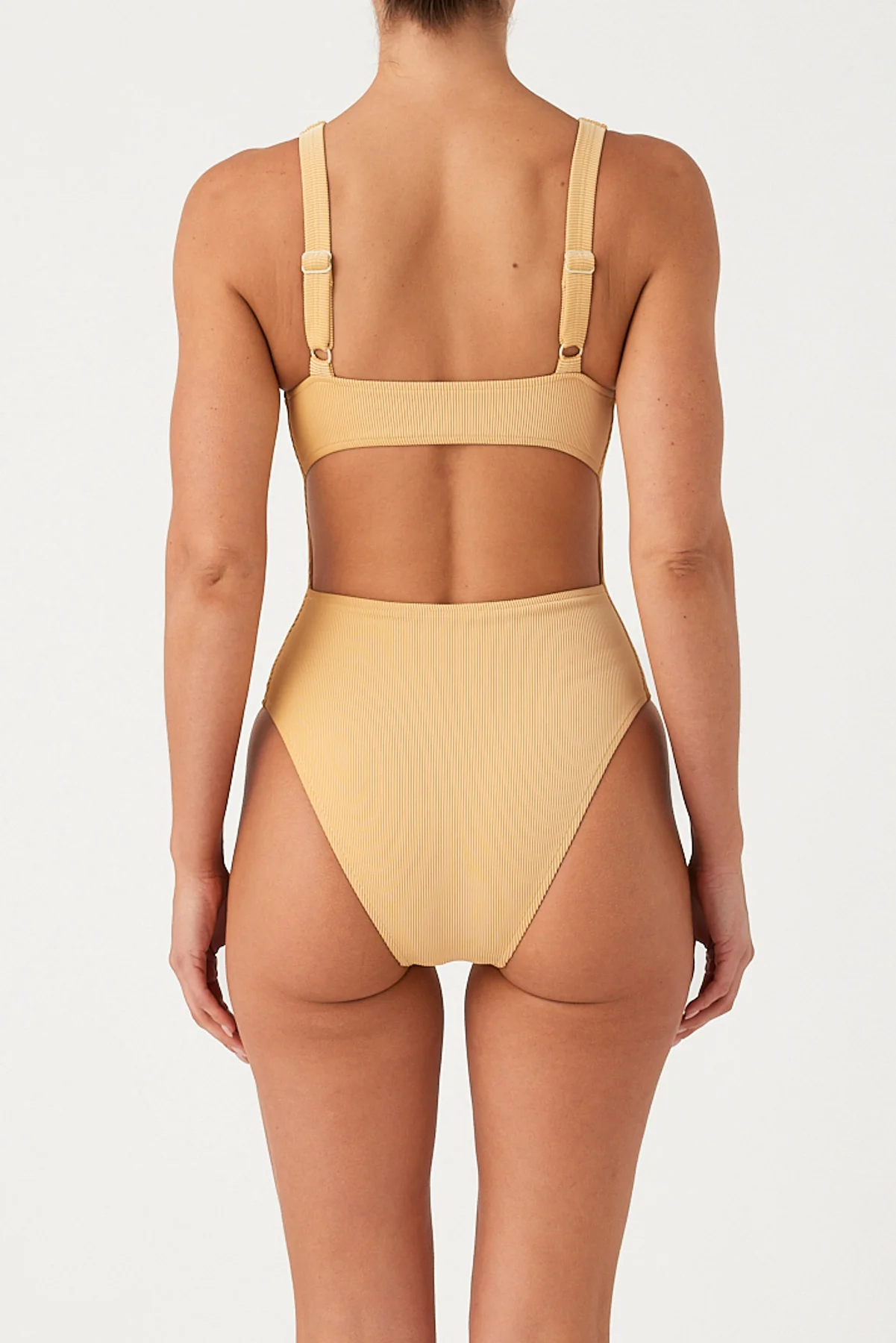 Signature Stripe Bikini One Piece - Marigold - Image 4