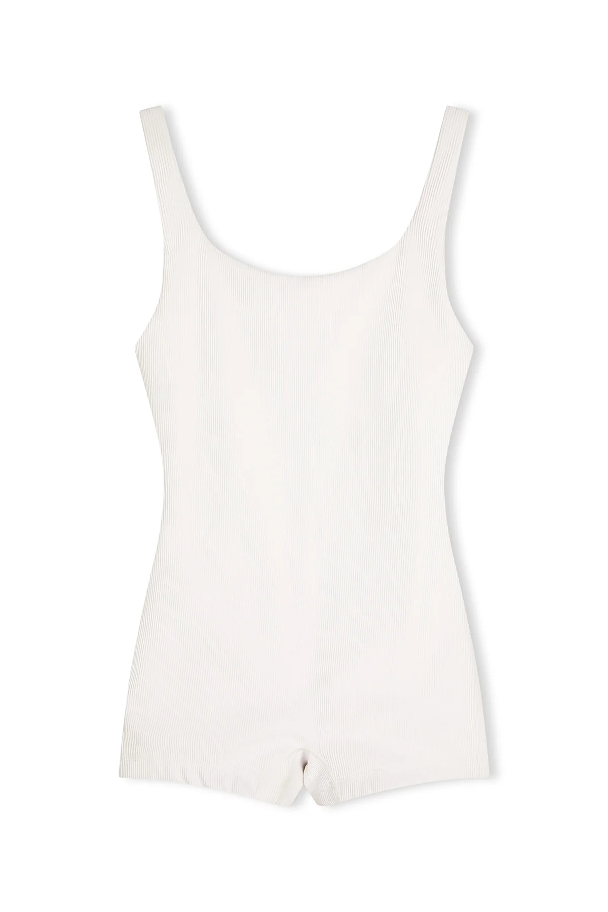 Signature Stripe Bodysuit - White
