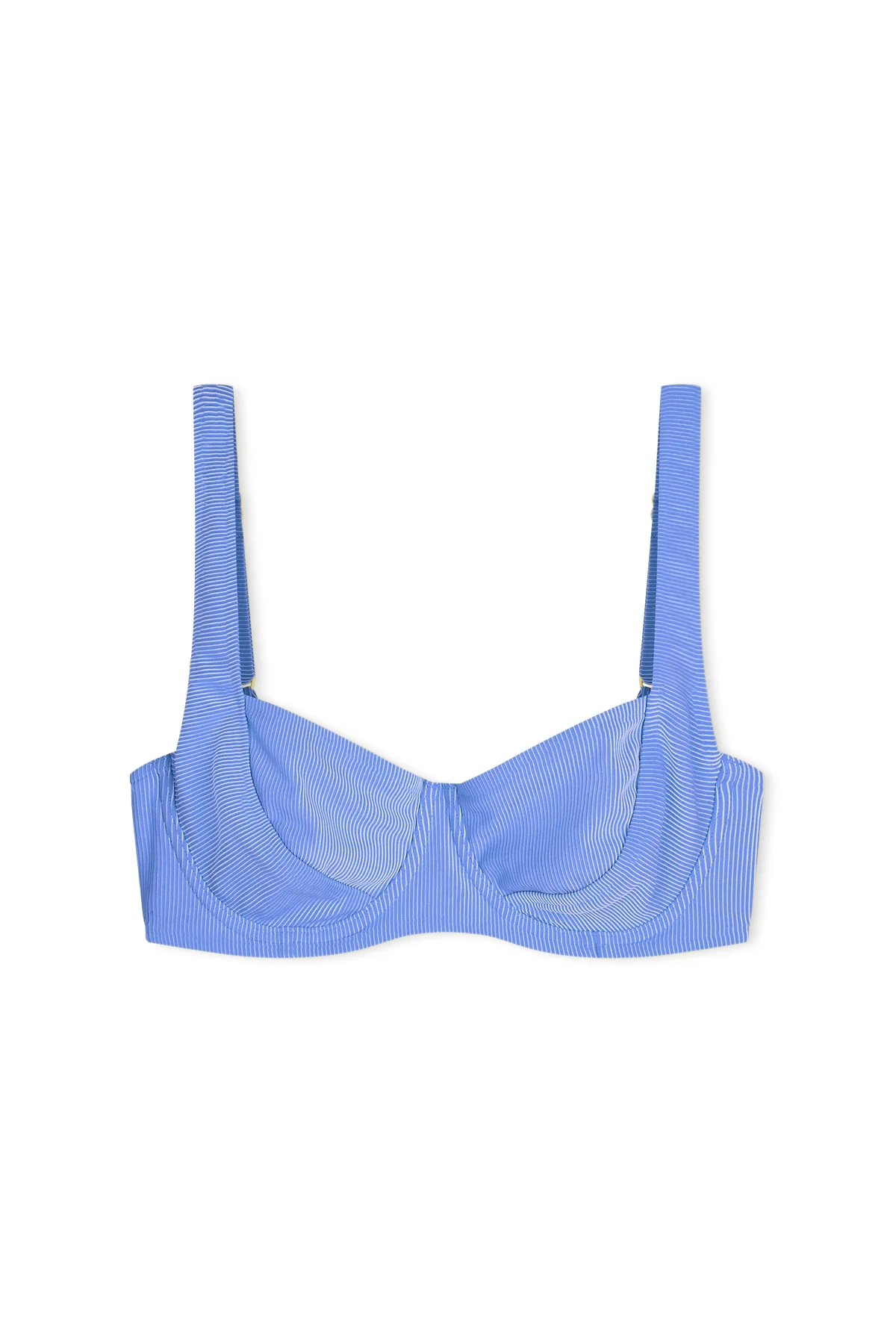 Signature Stripe Bra Cup Top - Sky