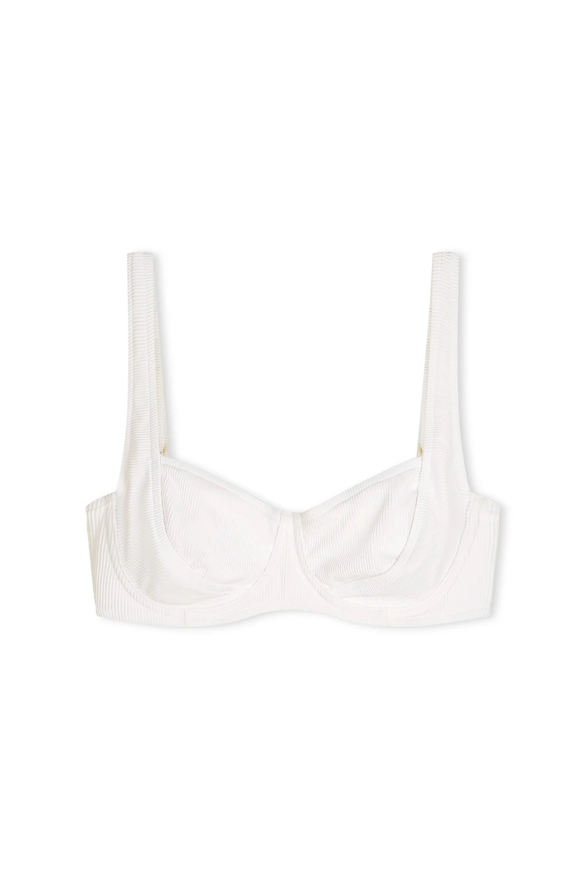 Signature Stripe Bra Cup Top - White - Image 7