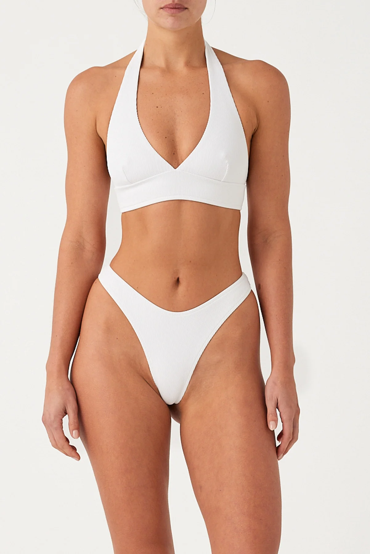 Signature Stripe Halter Top - White - Image 3