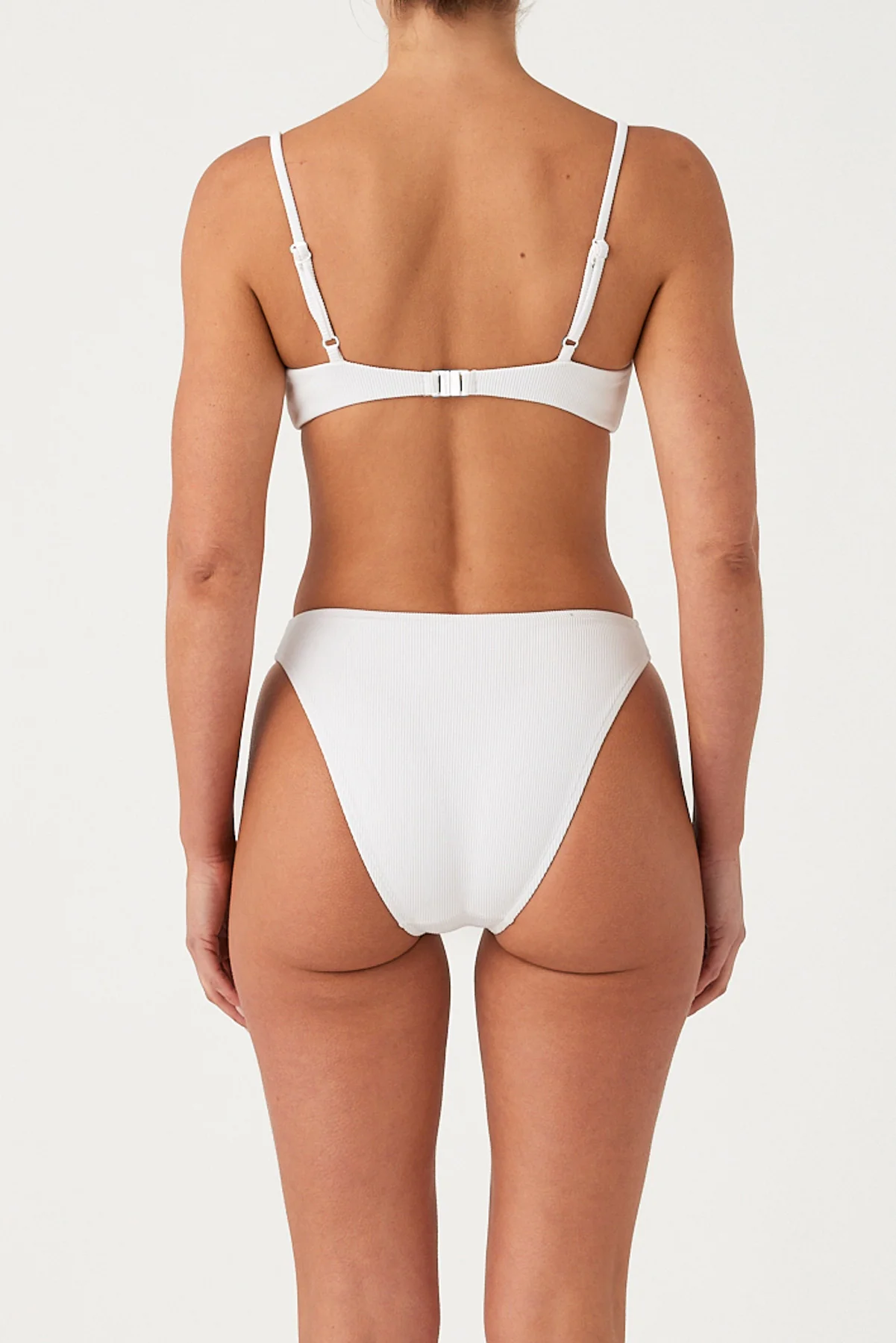 Signature Stripe High Cut Brief - White - Image 4