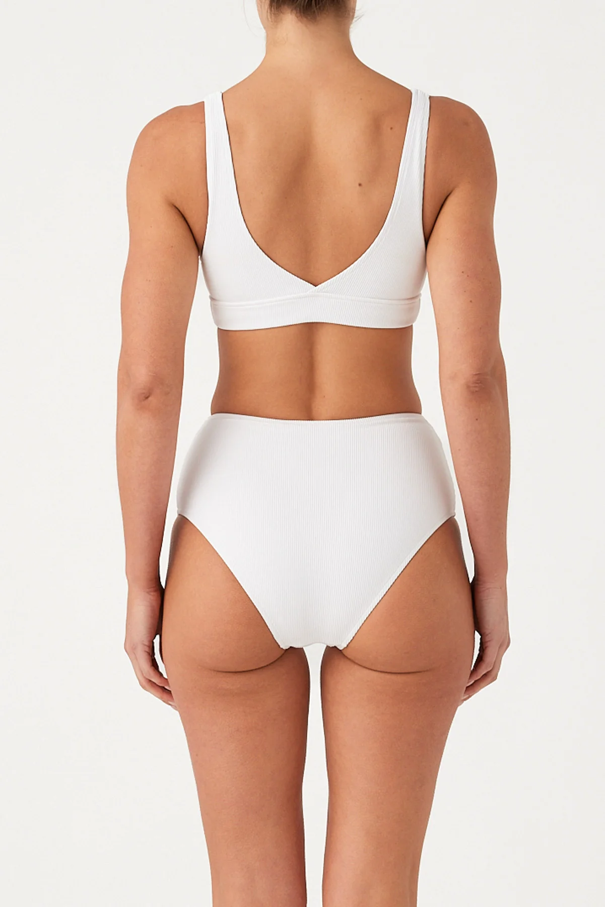Signature Stripe High Full Brief - White - Image 4