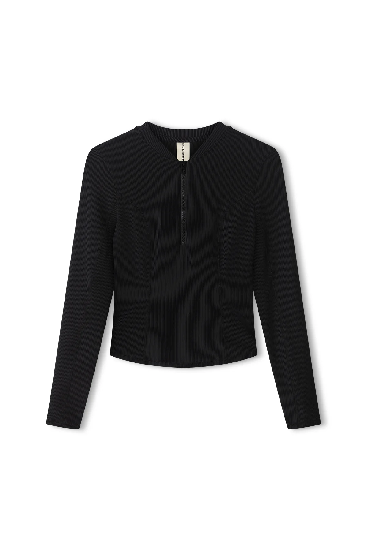 Signature Stripe Long Sleeve Rash Guard - Black - Image 6