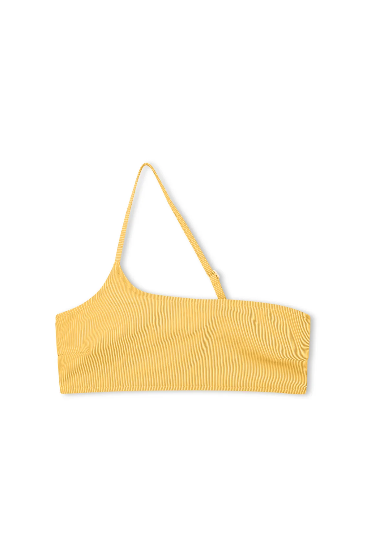 Signature Stripe One Shoulder Bralette - Marigold