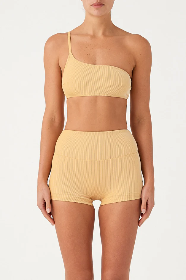 Signature Stripe One Shoulder Bralette - Marigold - Image 2