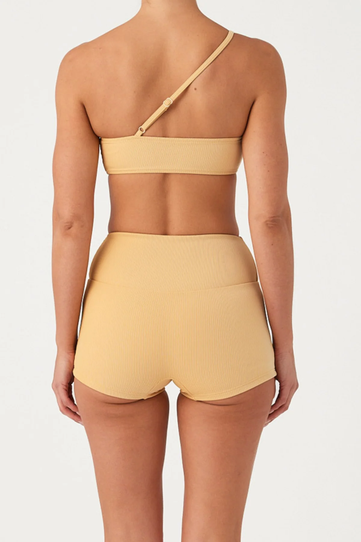 Signature Stripe One Shoulder Bralette - Marigold - Image 4
