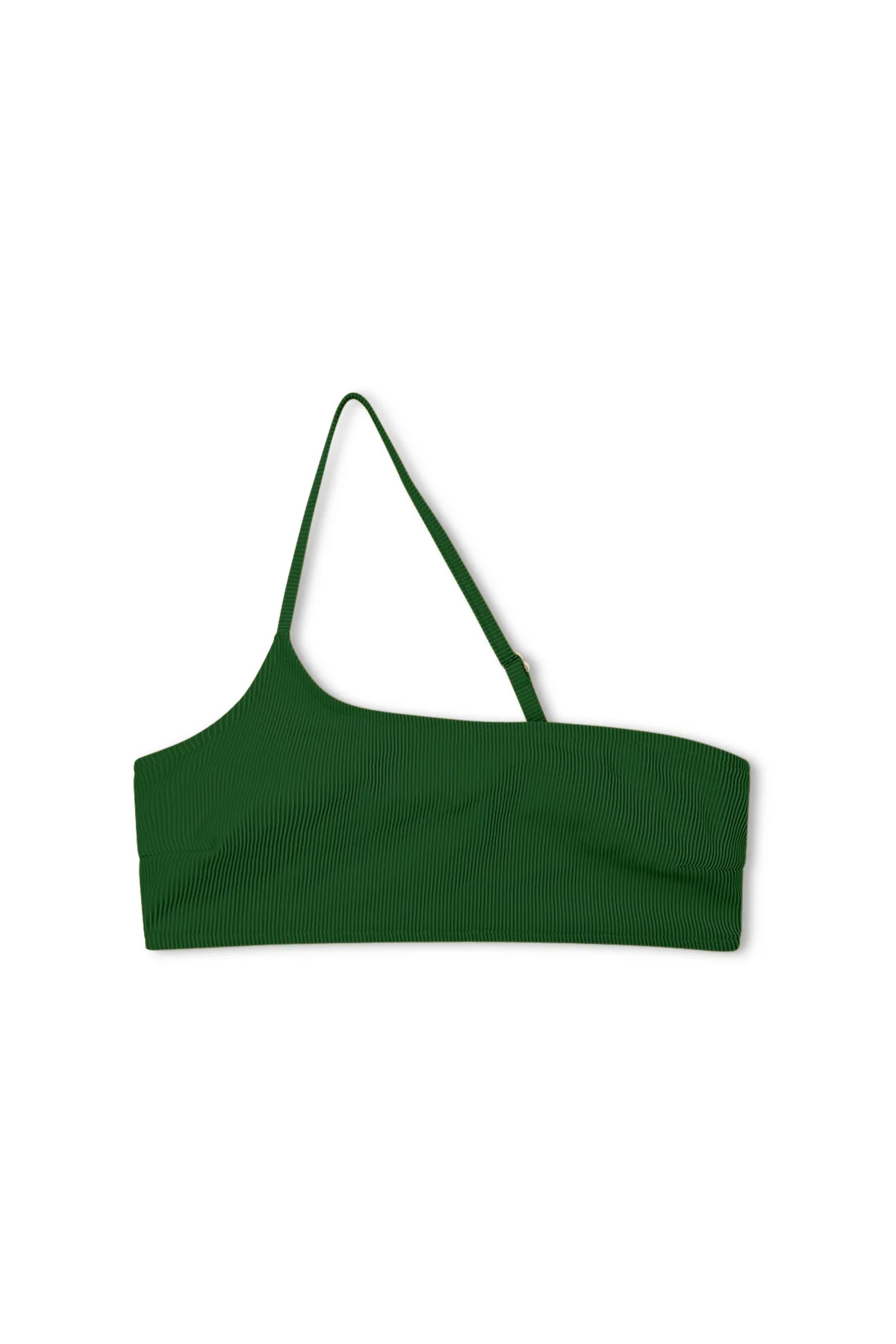 Signature Stripe One Shoulder Bralette - Tallow Green - Image 2