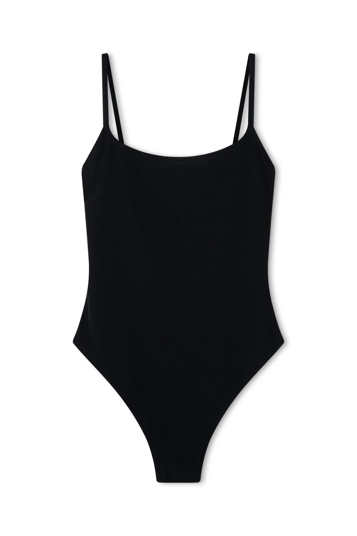 Signature Stripe Simple One Piece - Black
