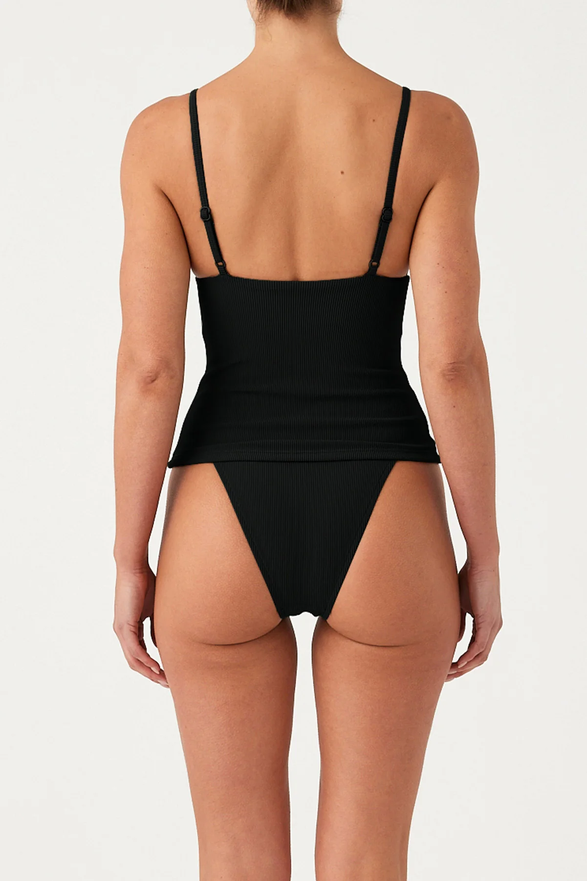 Signature Stripe Tankini - Black - Image 4