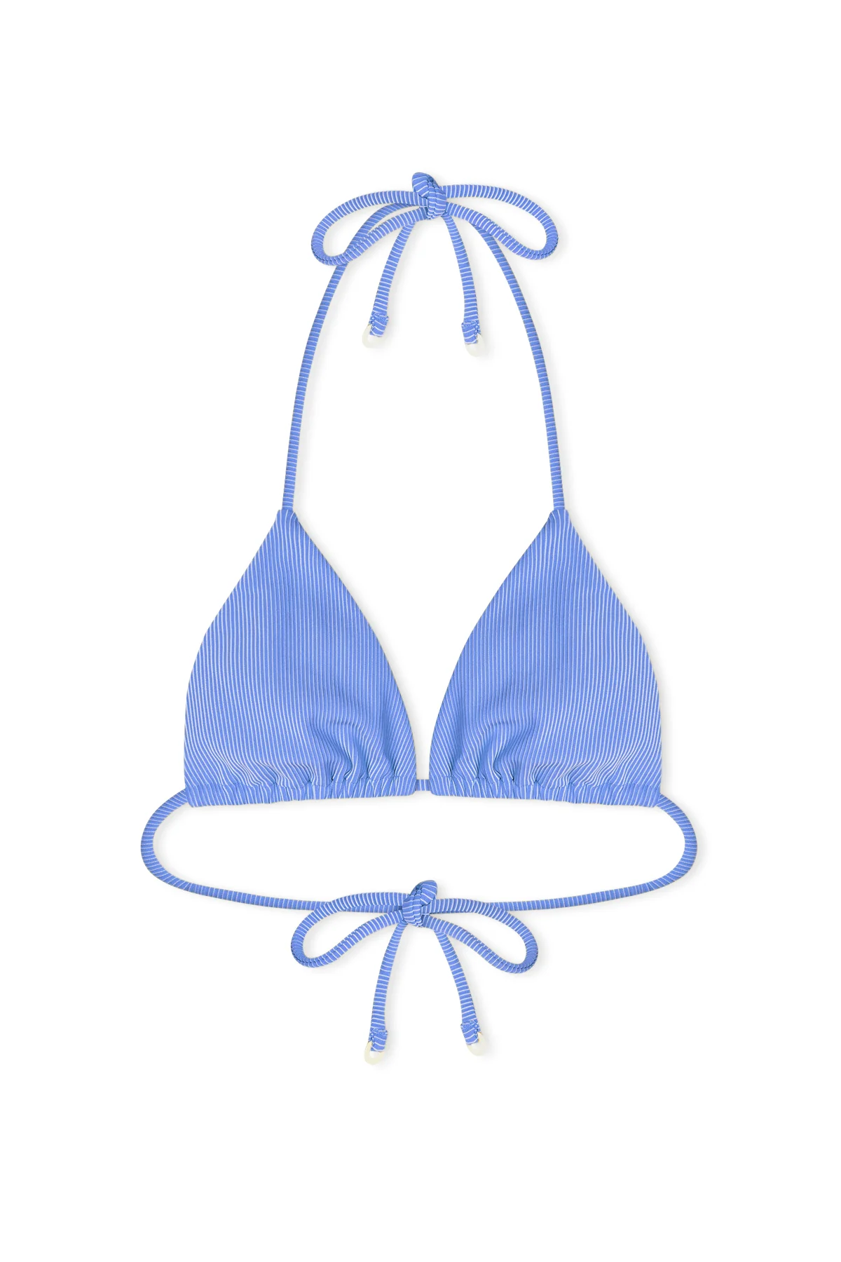 Signature Stripe Tie Triangle Top - Sky - Image 9