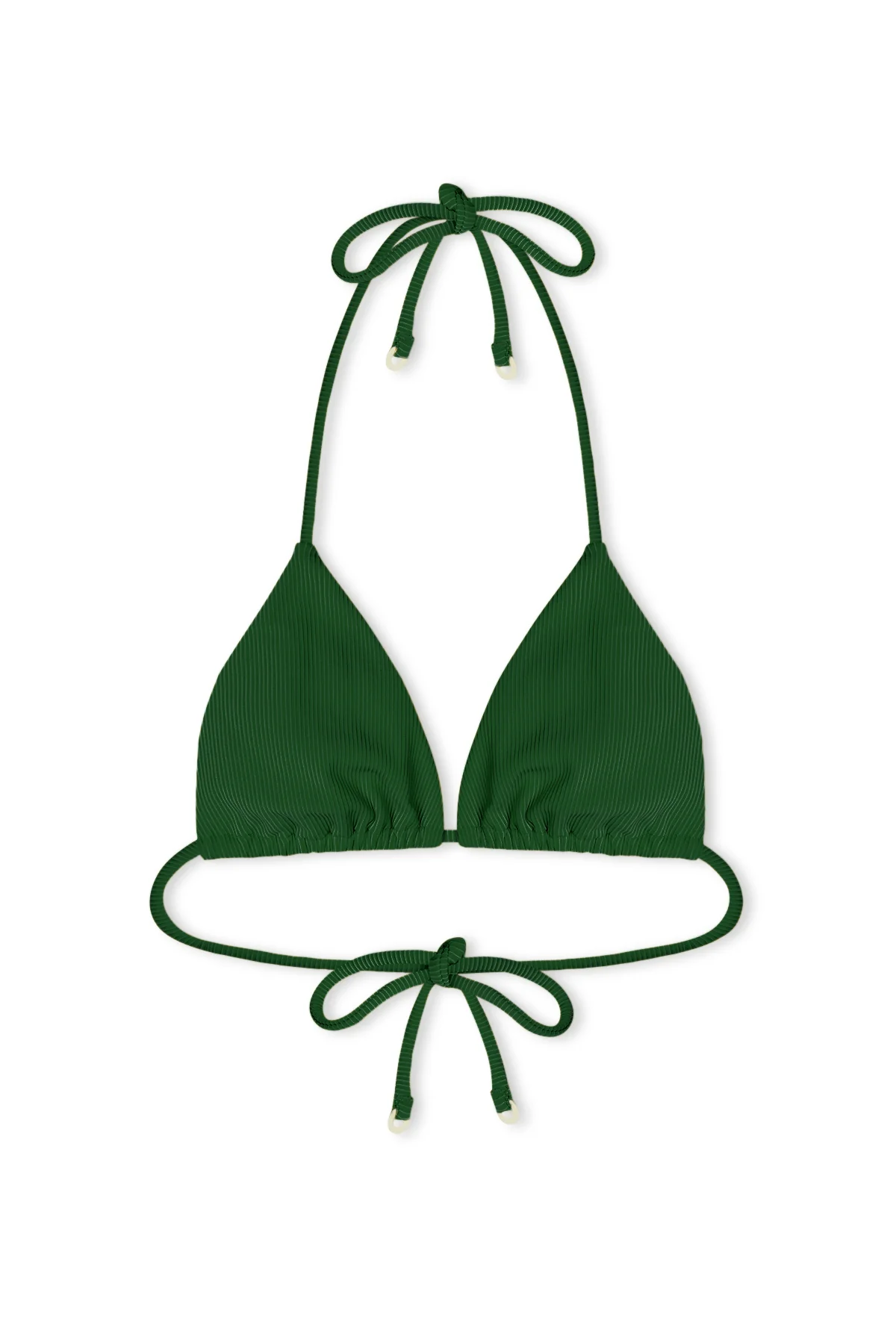 Signature Stripe Tie Triangle Top - Tallow Green - Image 5
