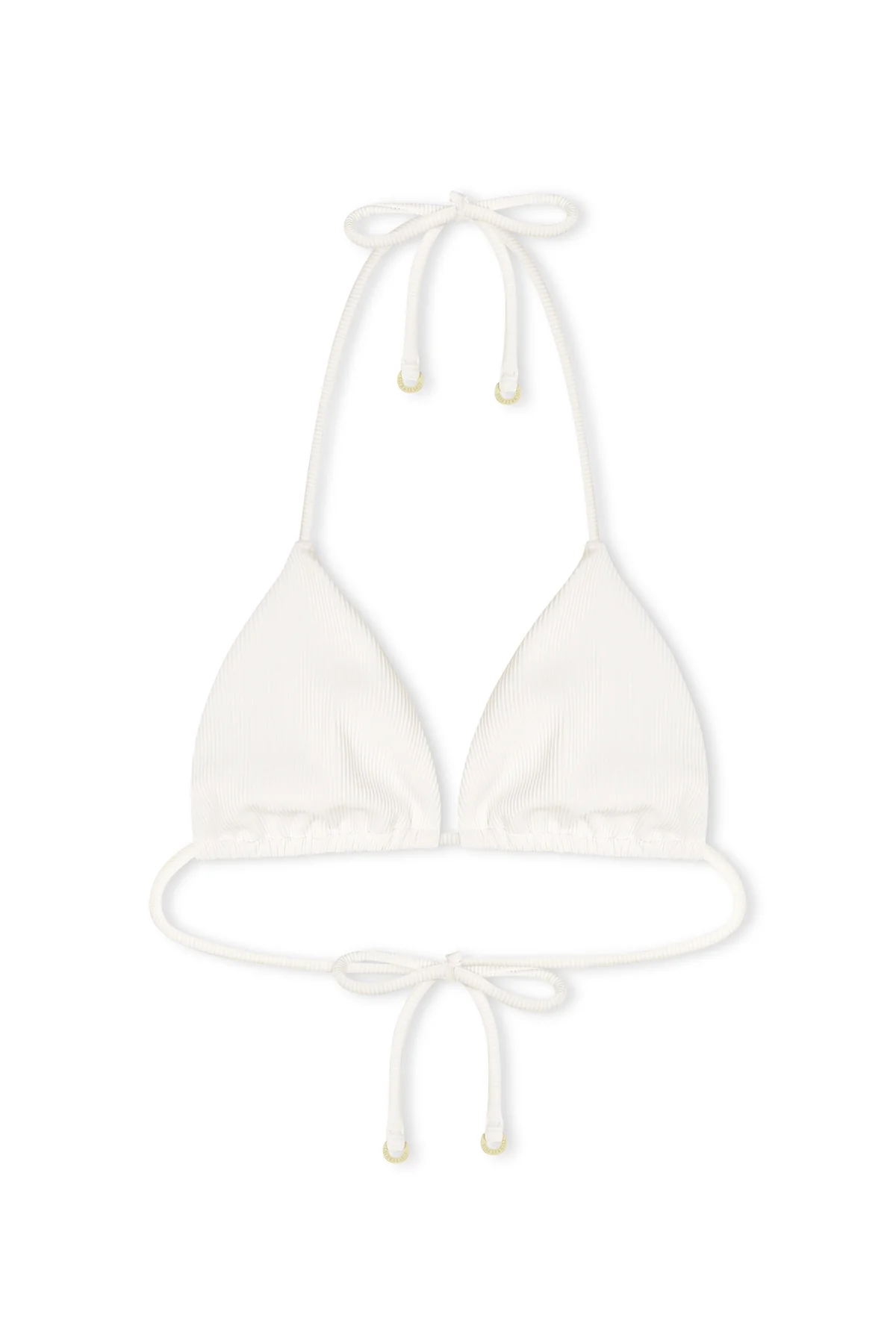 Signature Stripe Tie Triangle Top - White - Image 5