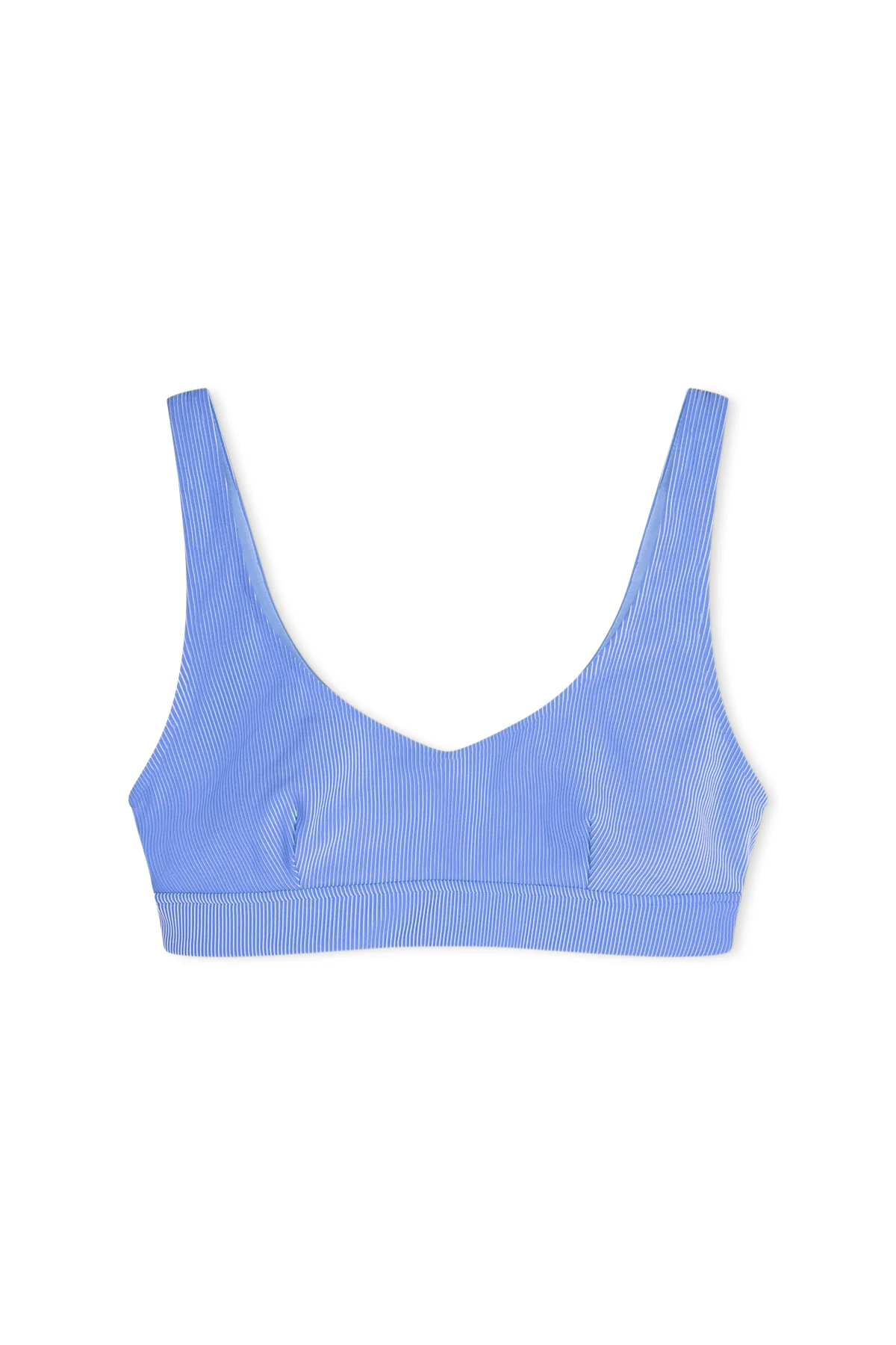 Signature Stripe Waistband Bralette Top - Sky
