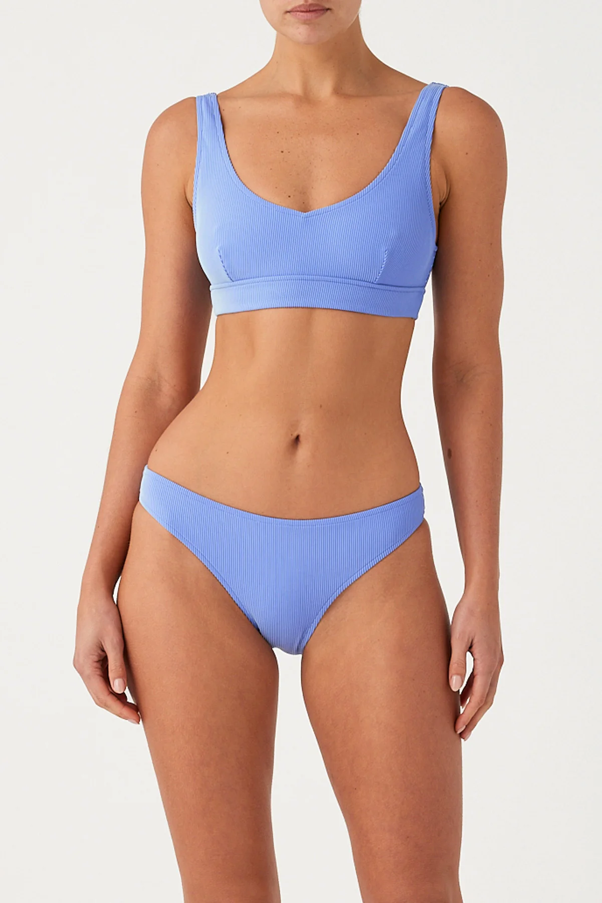 Signature Stripe Waistband Bralette Top - Sky - Image 6