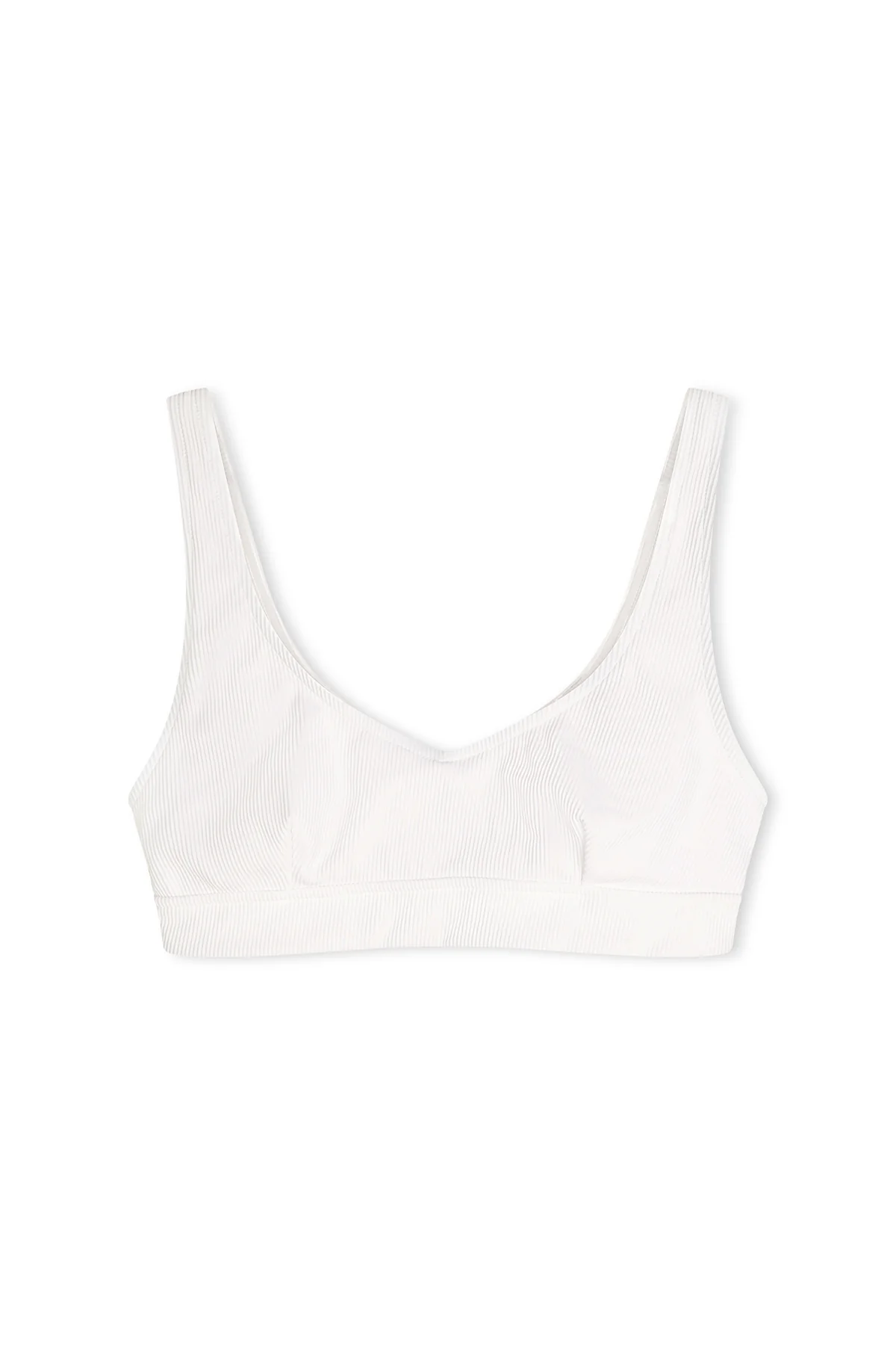 Signature Stripe Waistband Bralette Top - White - Image 5