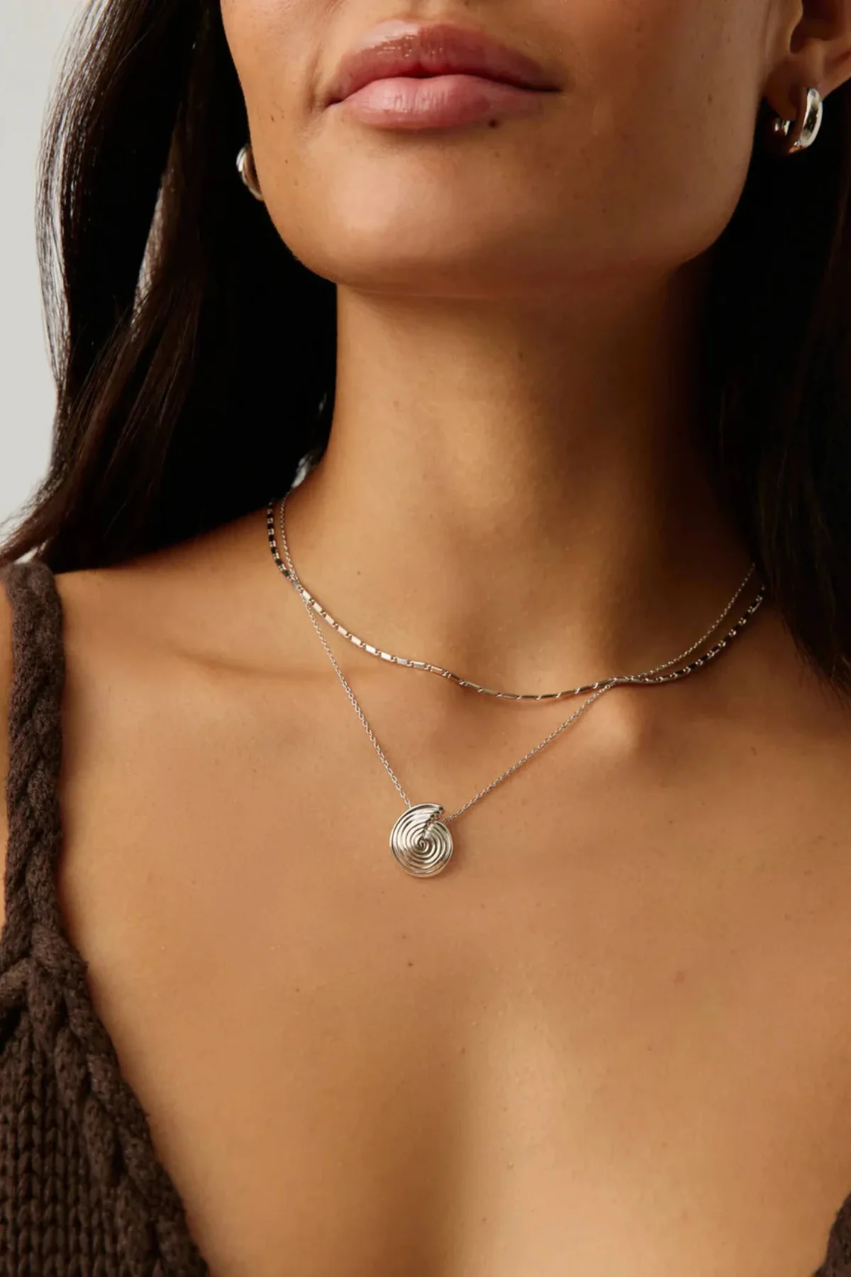 Spiral Mini Pendant Necklace - Image 4
