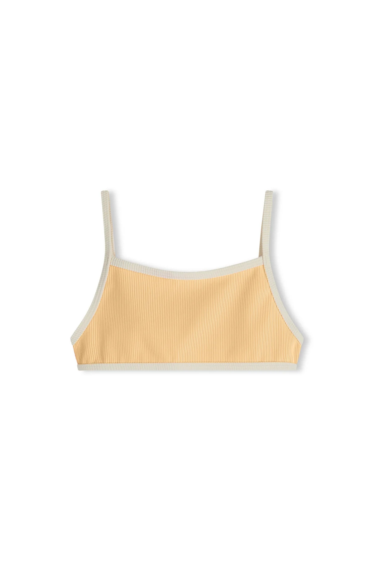 Stripe Rib Adjustable Bralette - Marigold