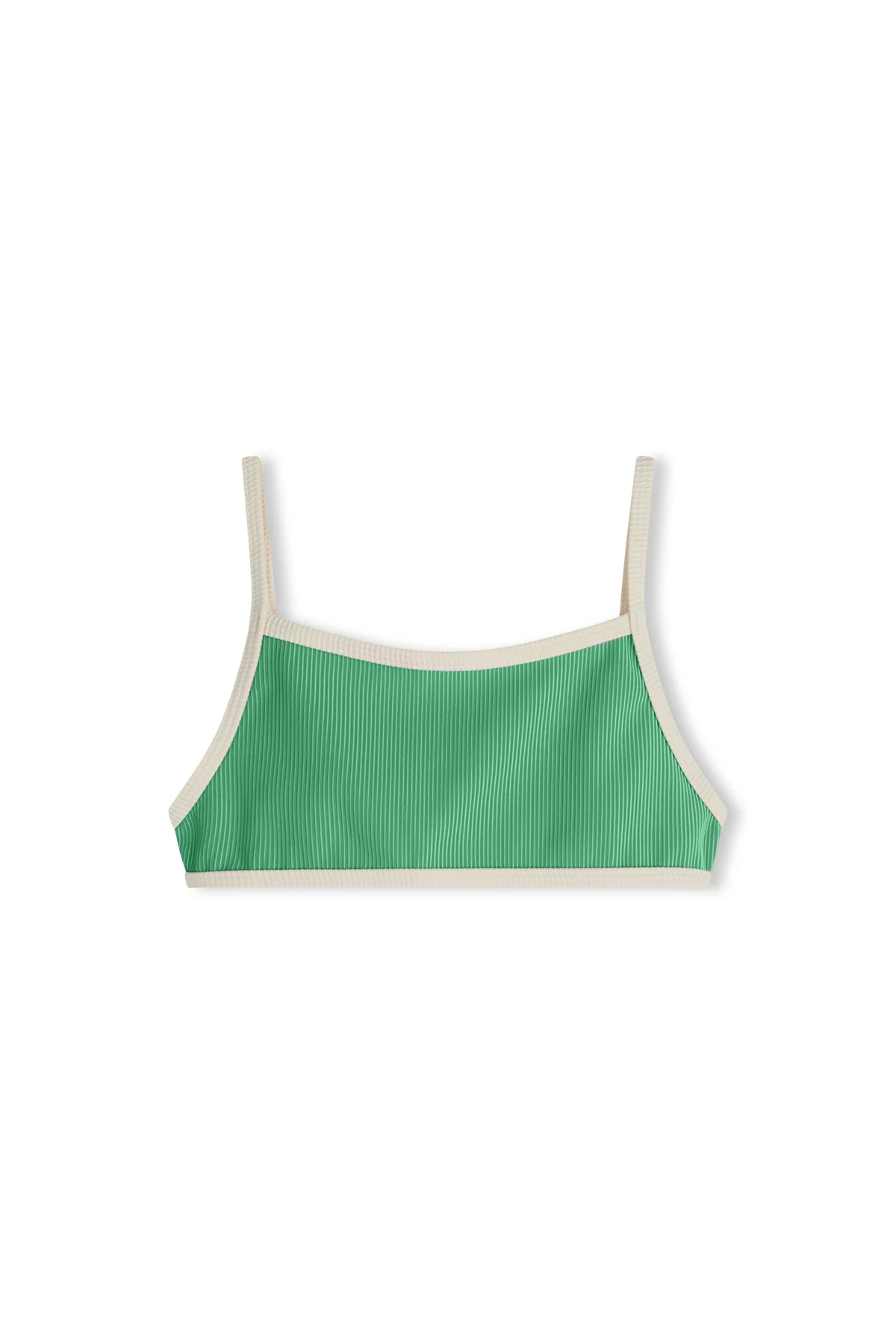 Stripe Rib Adjustable Bralette - Parrot Green - Image 2
