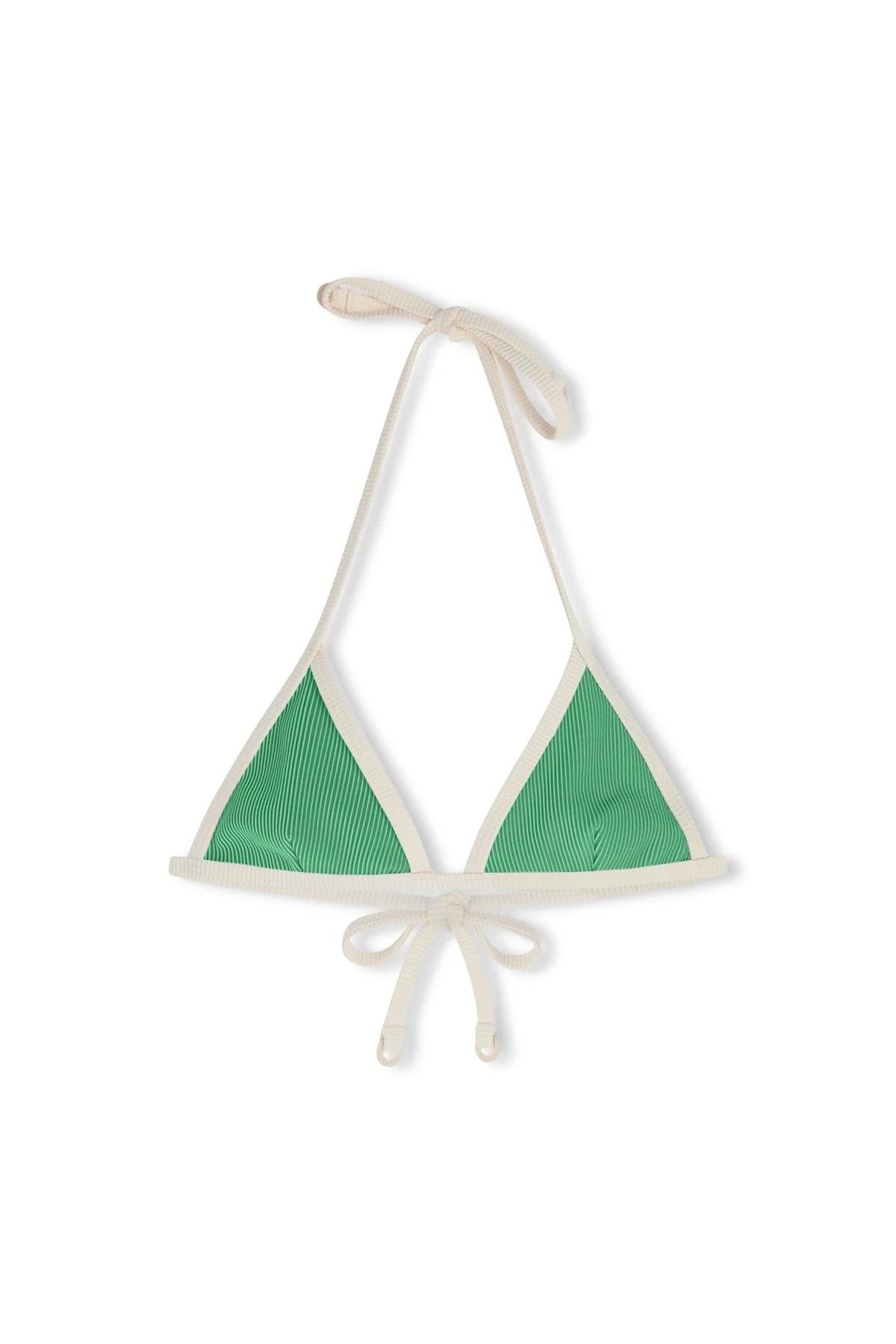 Stripe Rib Triangle Top - Parrot Green
