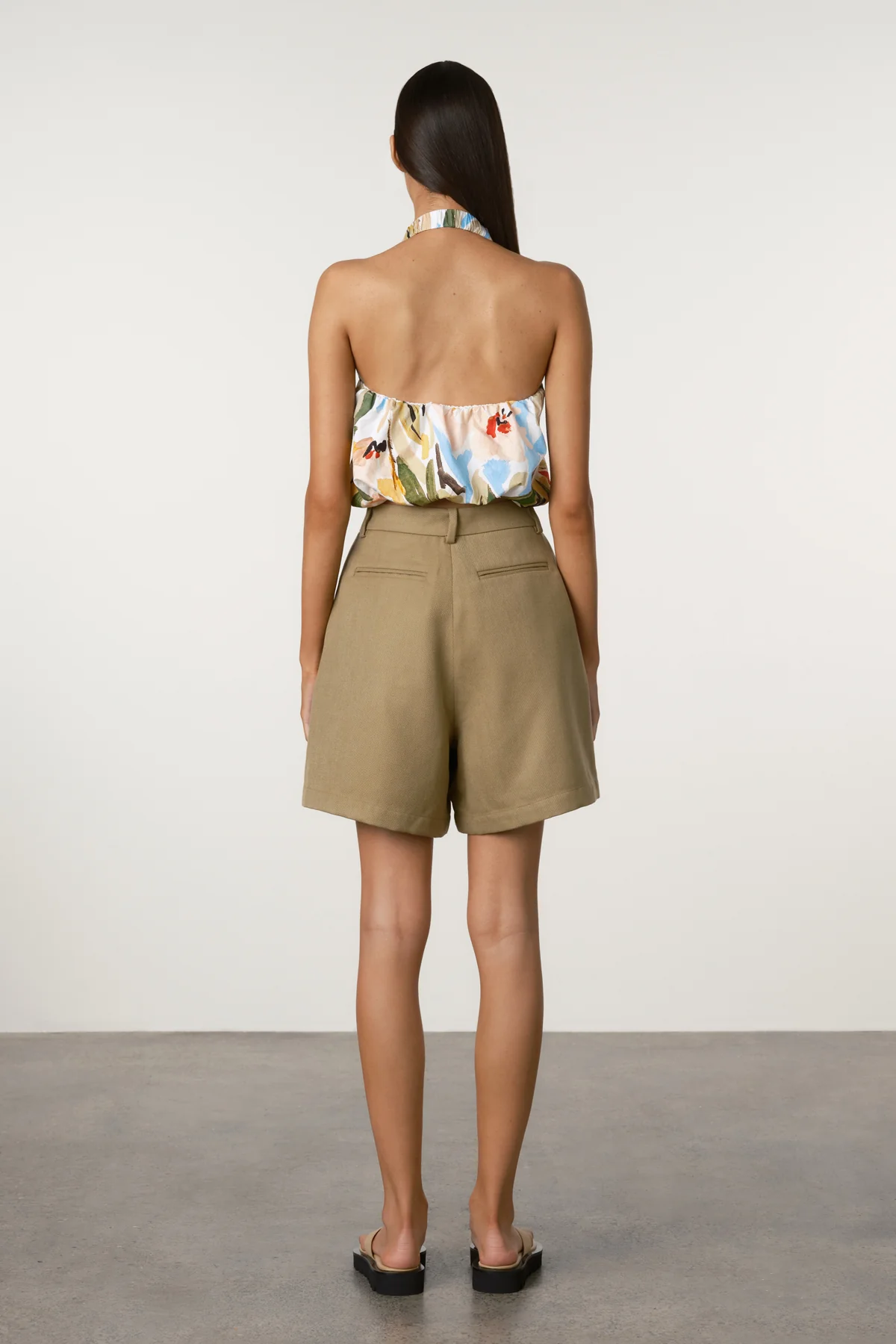 Summer Floral Cotton Halter Top - Image 6