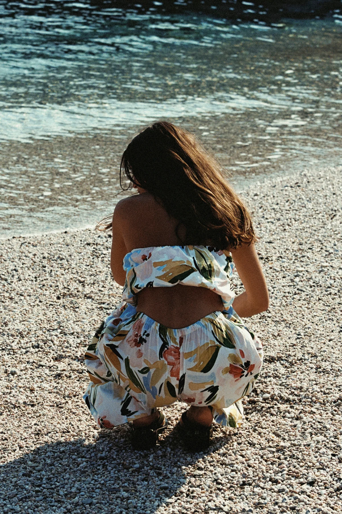 Summer Floral Cotton Halter Top - Image 7