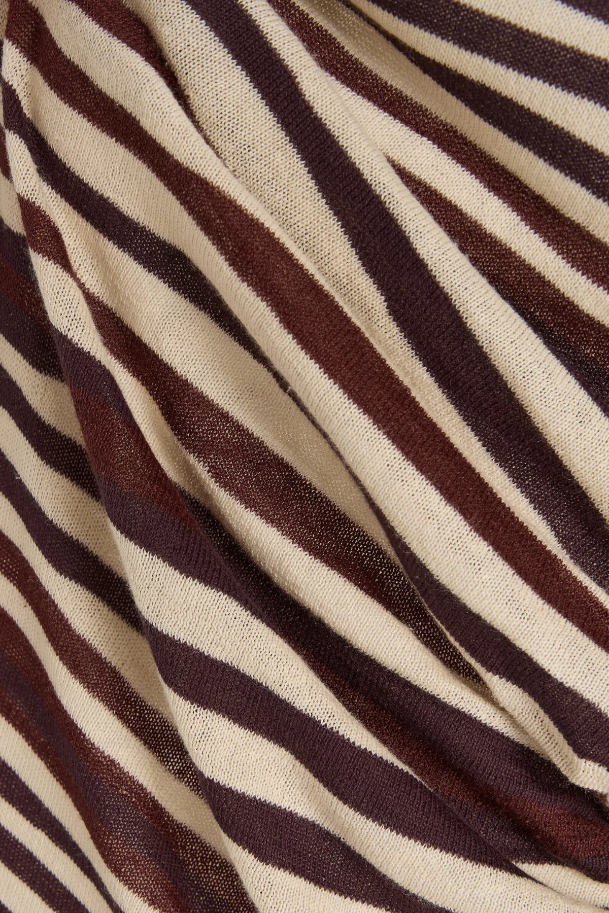 T-Shirt Knit Dress - Chocolate Stripe - Image 8