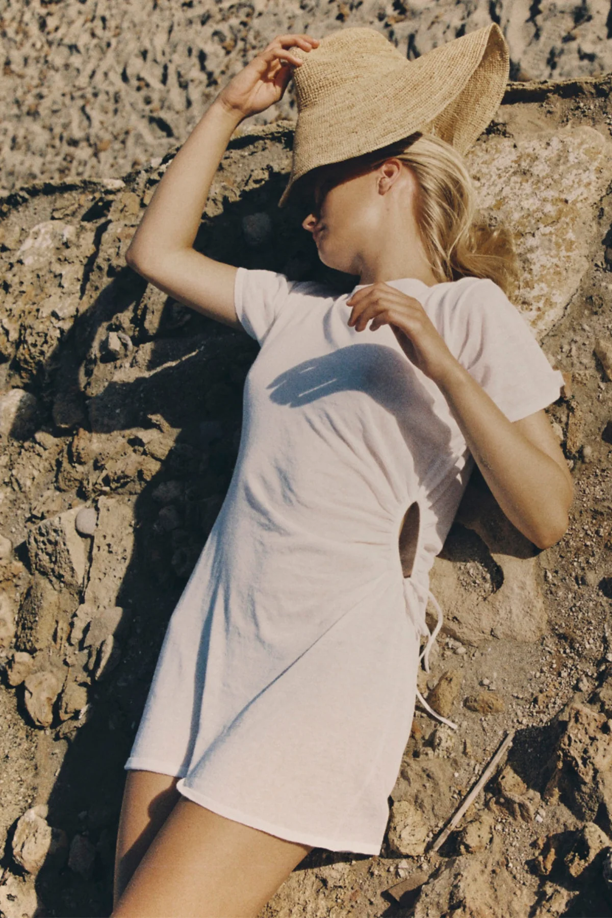 T-Shirt Knit Dress - White - Image 6
