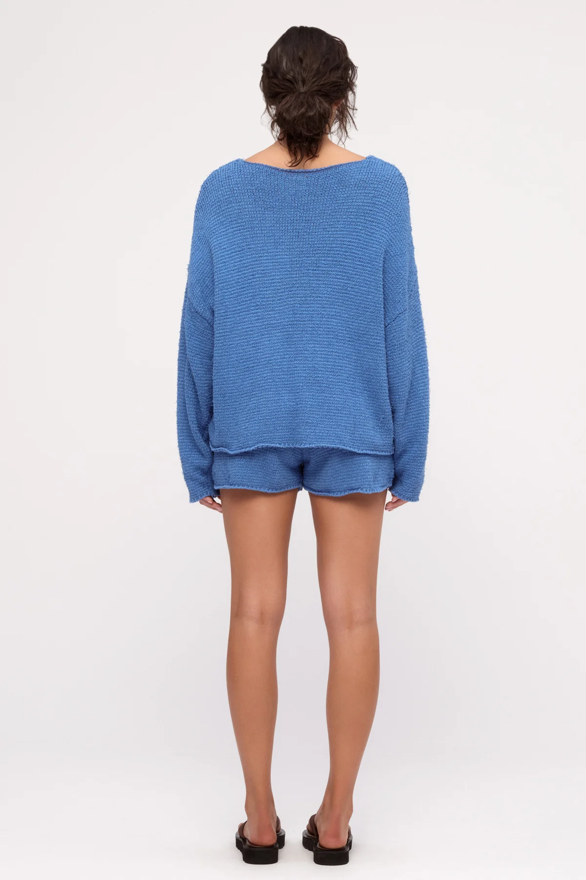 Textured Knit Short - Ocean Blue - Image 4