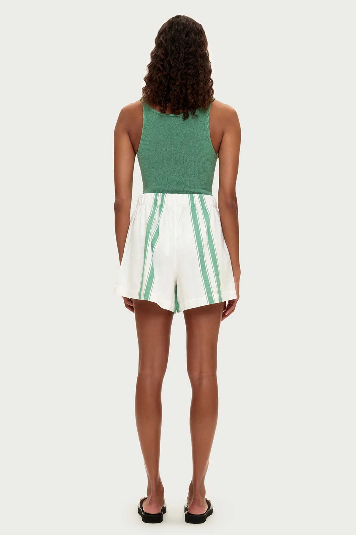 Textured Knit Tank - Green - Image 4