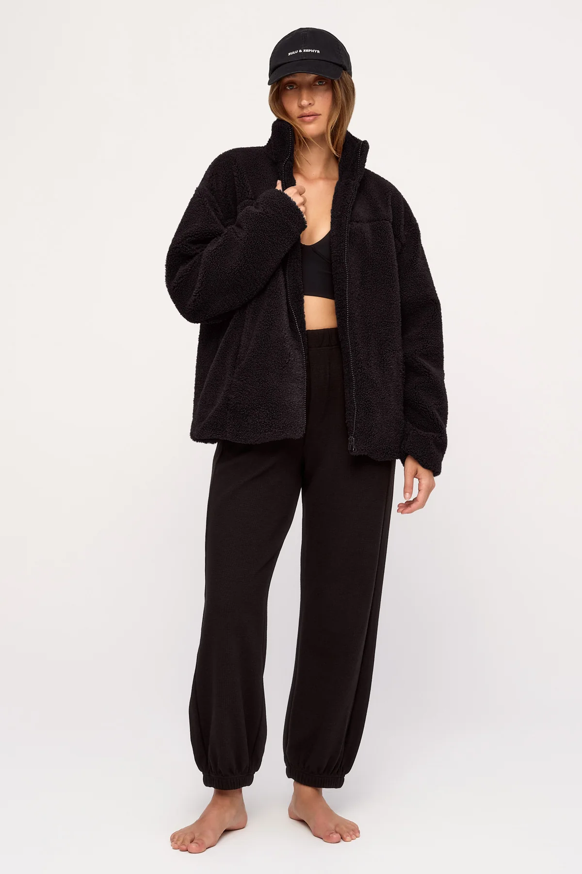 Textured Sport Sweat Pant - Black Waffle - Image 6