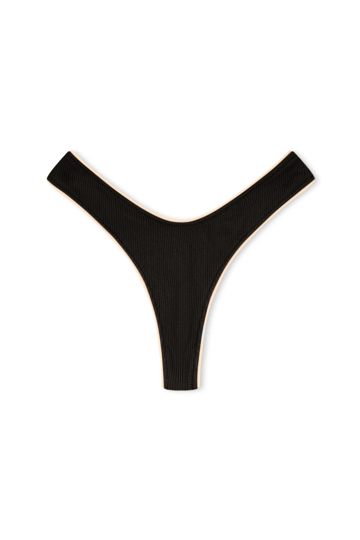 Textured Thong Brief - Black - Image 2