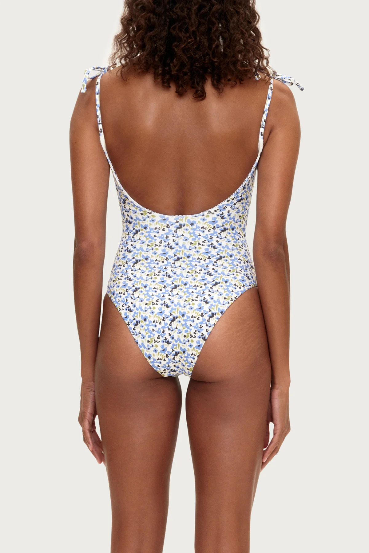 Tie One Piece - Blue Floral - Image 3