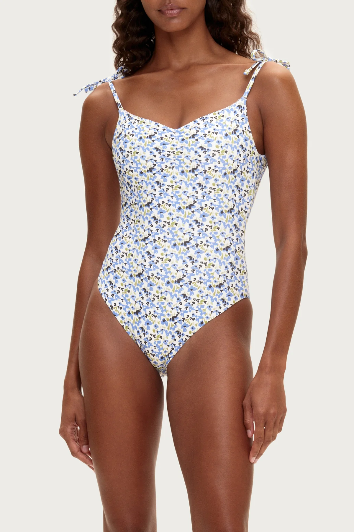 Tie One Piece - Blue Floral - Image 4