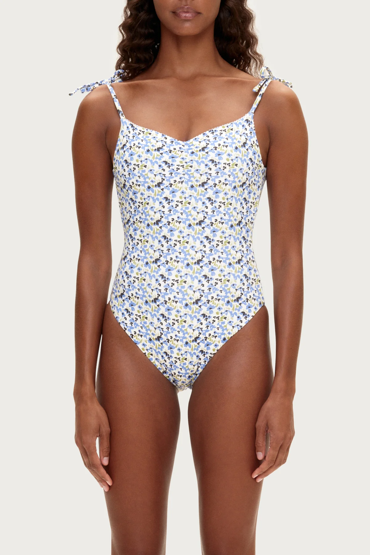 Tie One Piece - Blue Floral - Image 5