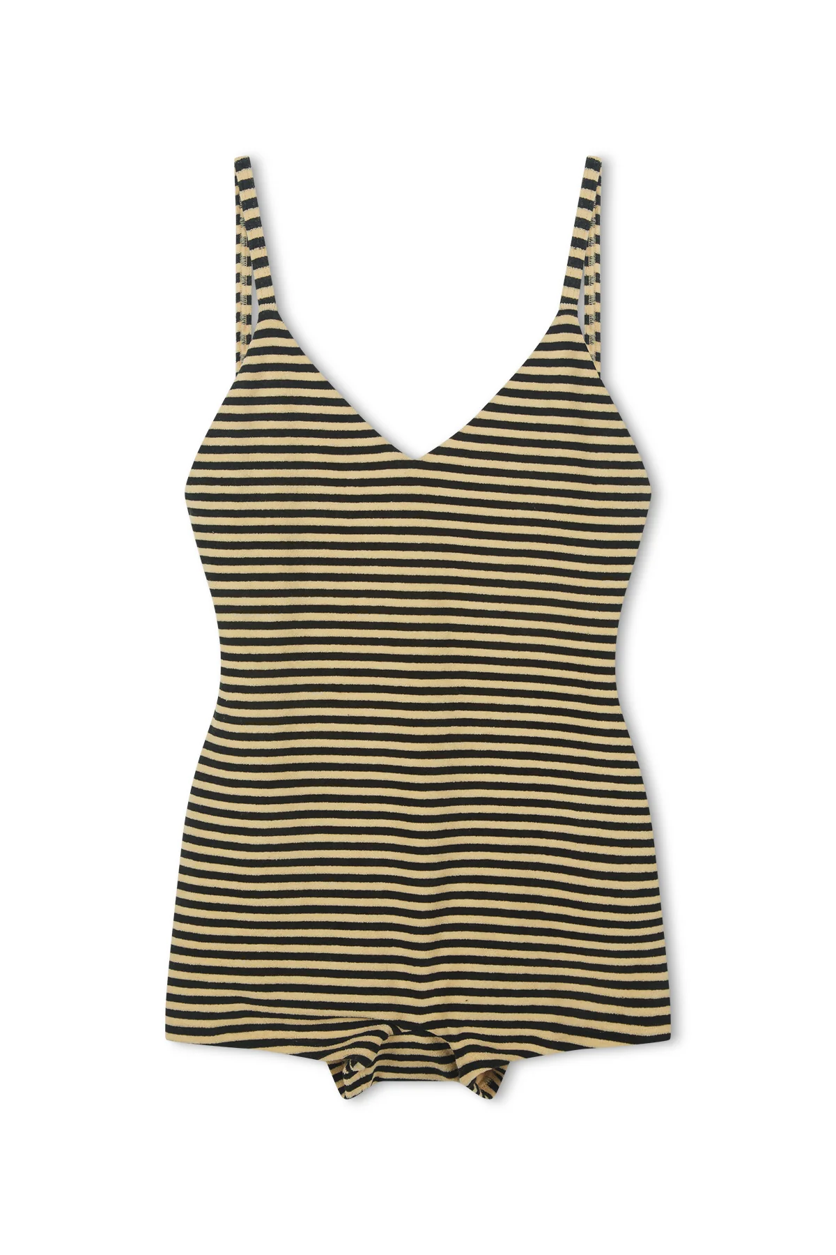 Towelling Bodysuit - Black Stripe