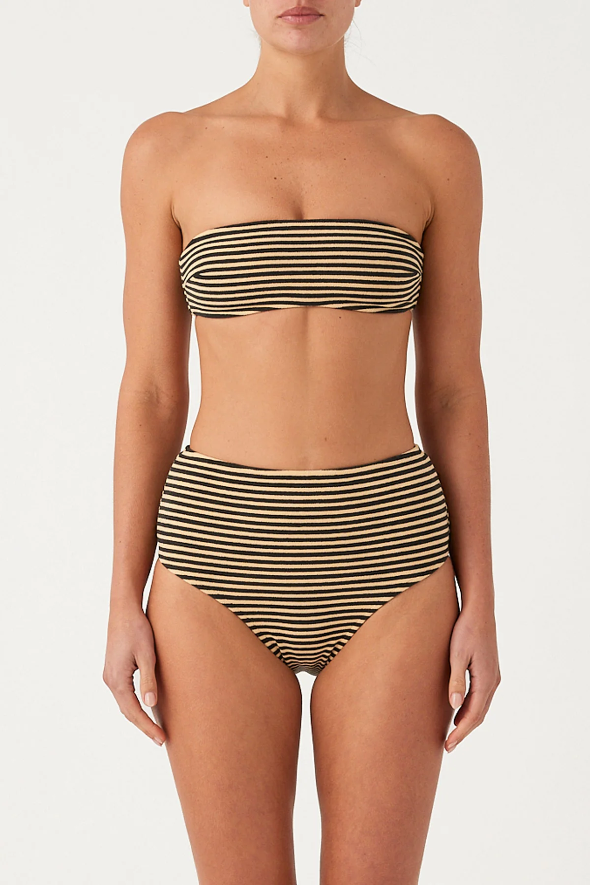 Towelling Full Brief - Black Stripe - Image 2