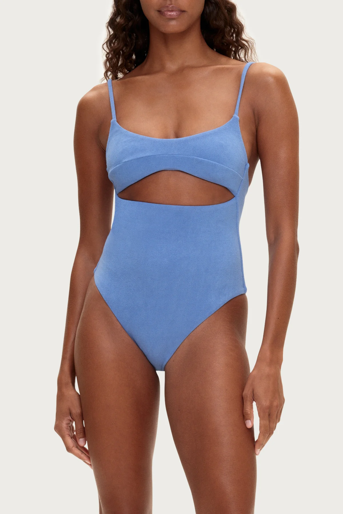 Towelling One Piece - Blue - Image 3