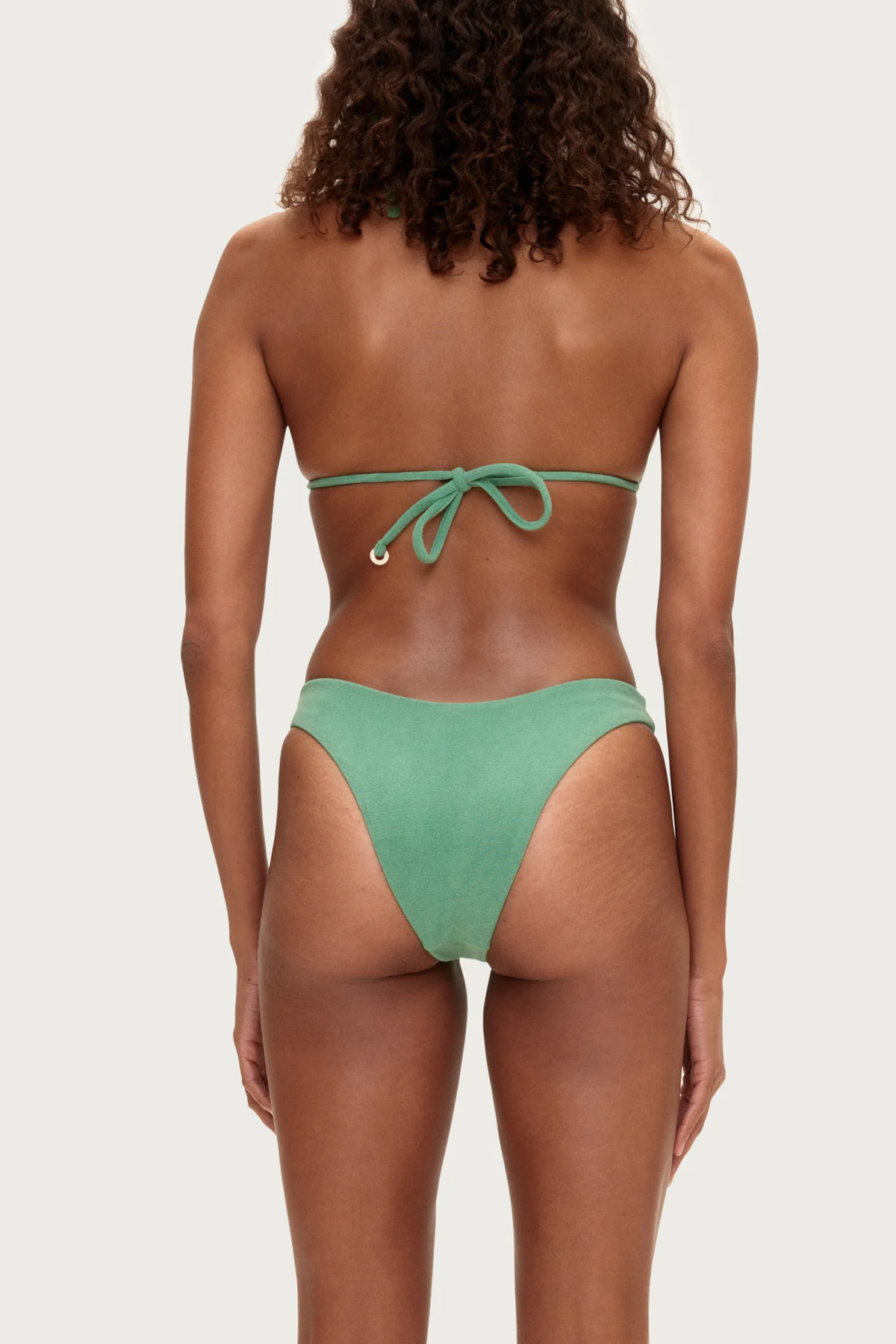 Towelling Triangle Top - Green - Image 6