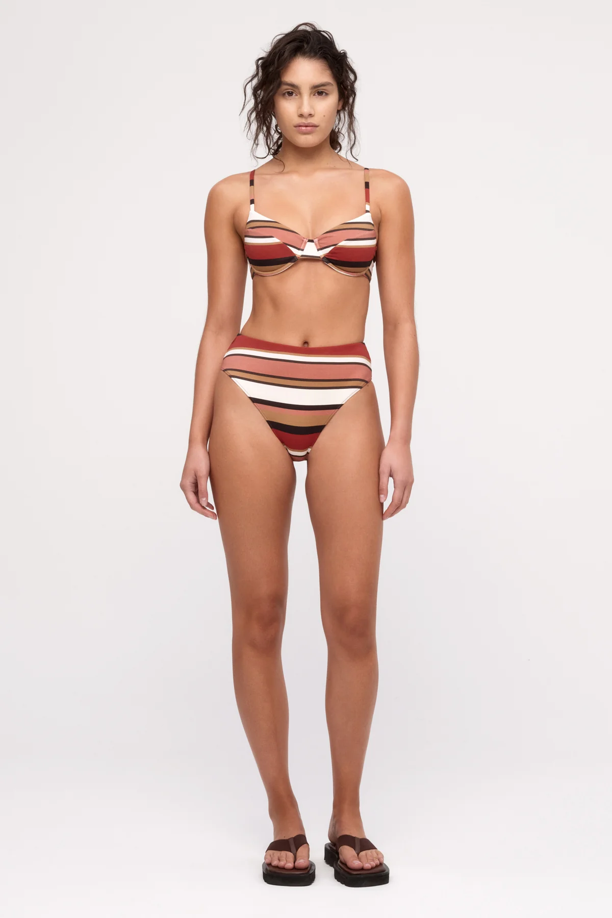 Waisted Full Brief - Earth Stripe - Image 5