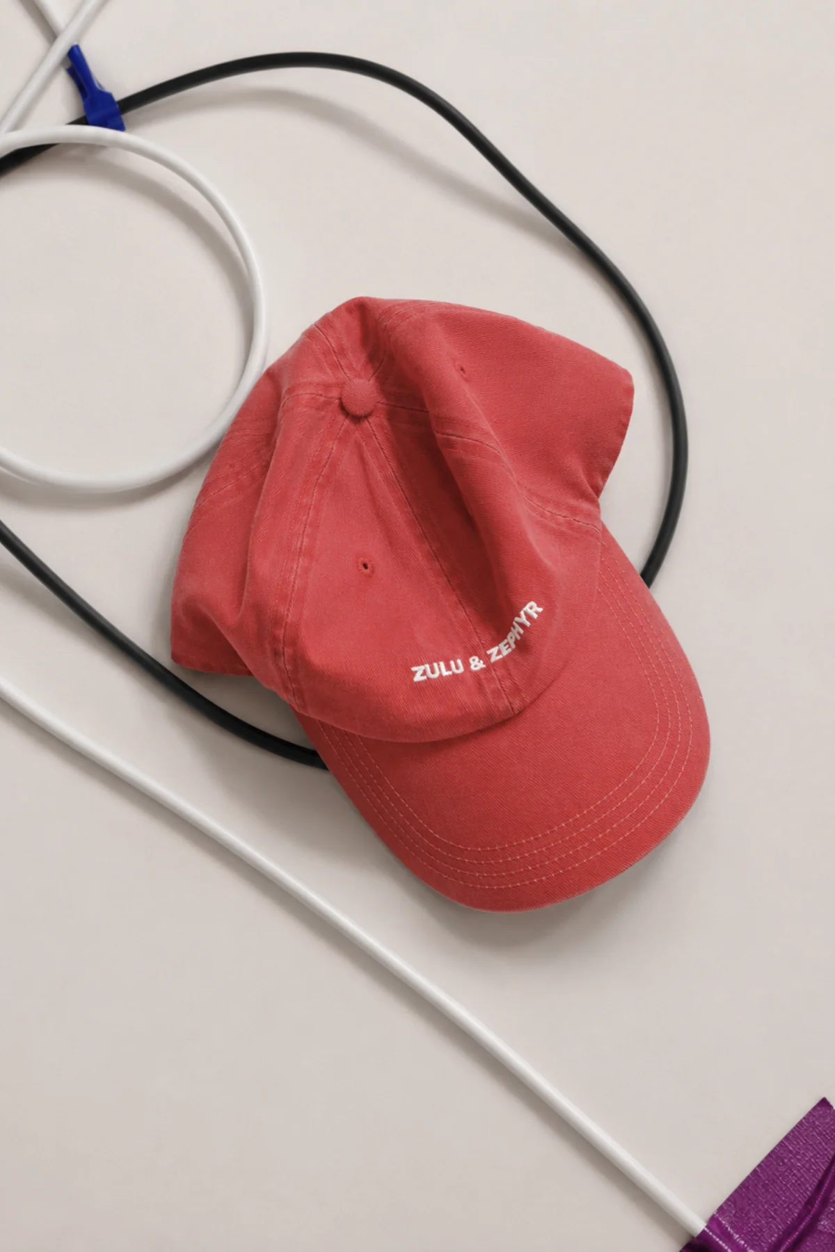 Zulu & Zephyr Canvas Cap - Red - Image 4