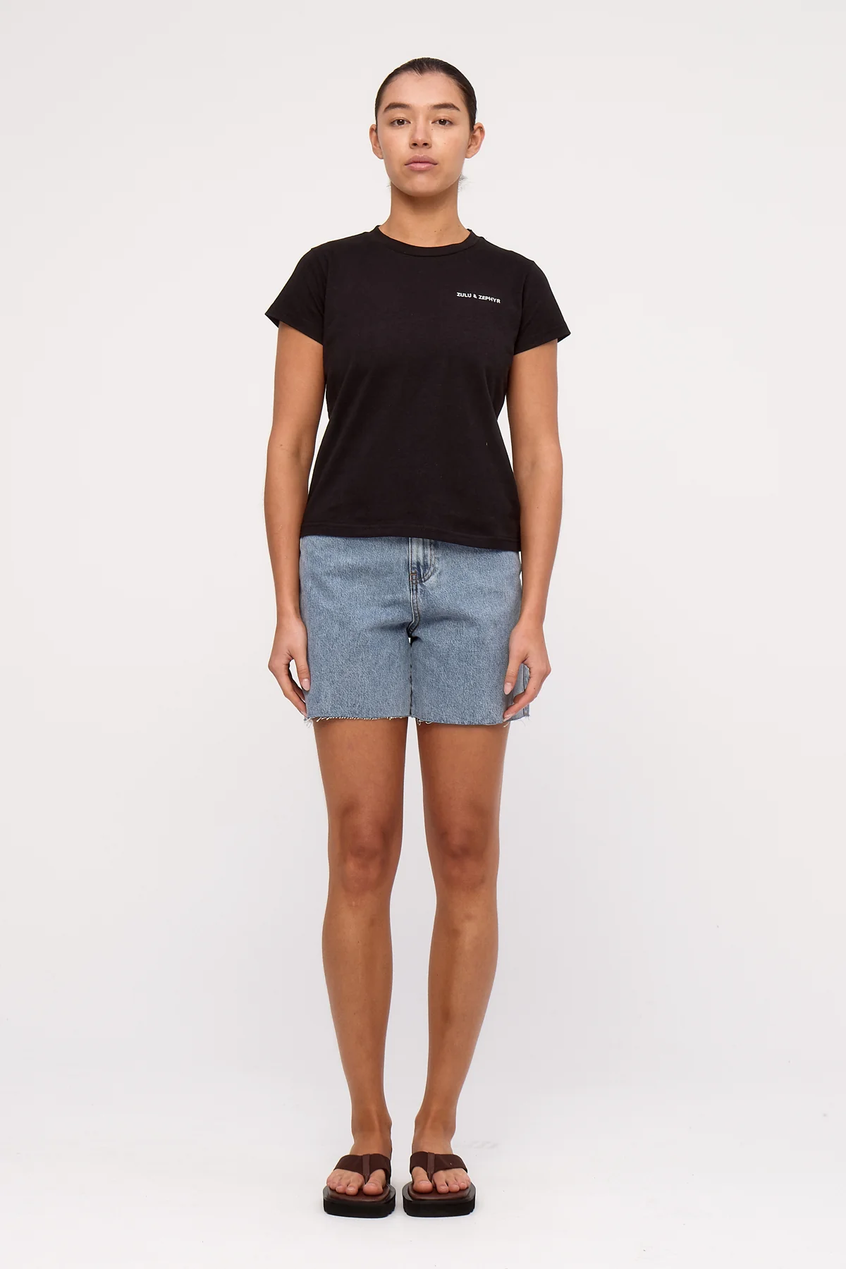Zulu & Zephyr Logo Slim Tee - Black - Image 3