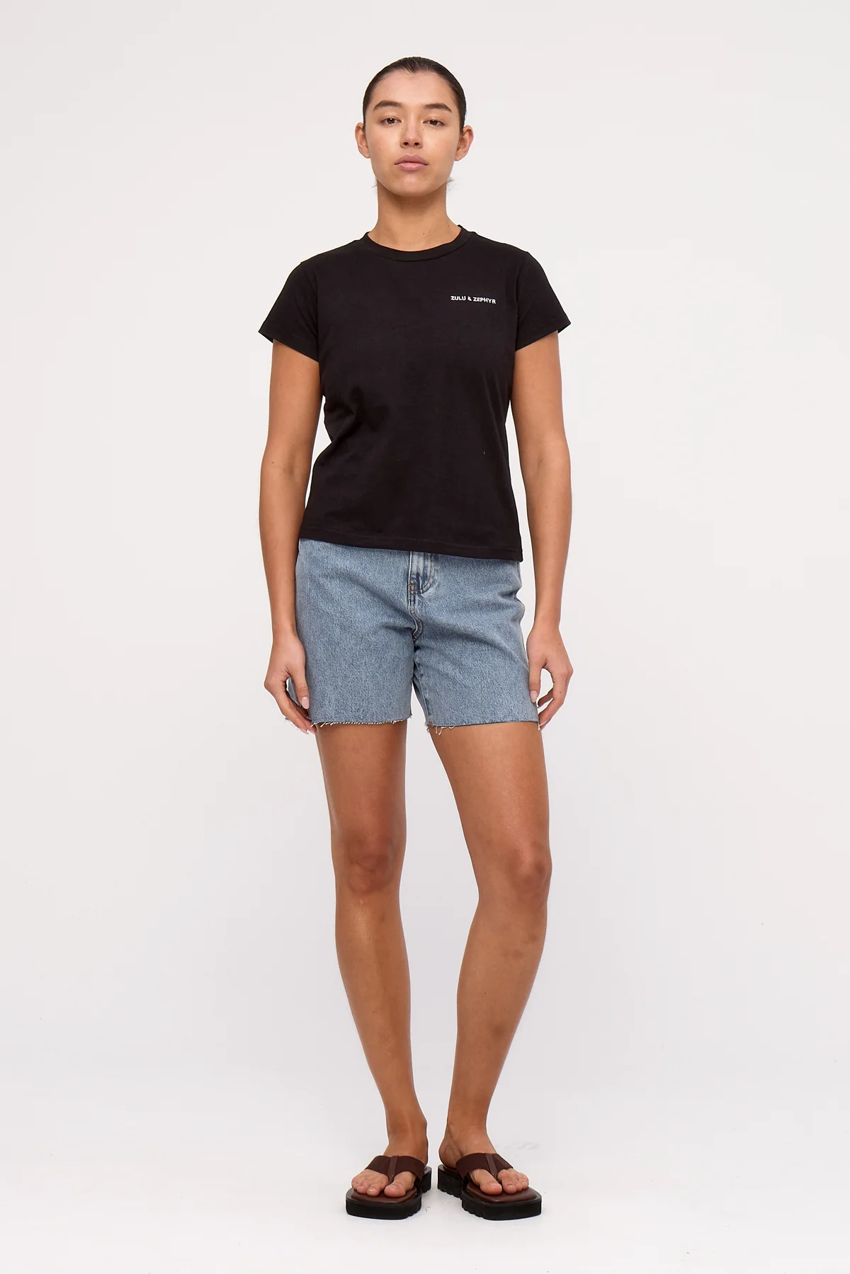 Zulu & Zephyr Logo Slim Tee - Black - Image 4